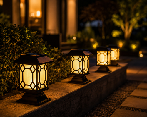 LED Solar-Gartenleuchte – Moderne Pfosten- & Wegeleuchte | IP65 wasserdicht | Warmweiß oder Kaltweiß