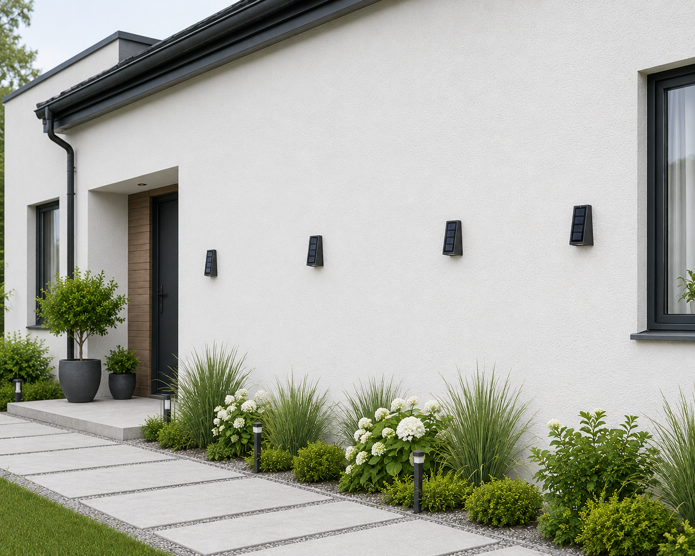 Solar LED-Wandleuchte Up & Down – Modernes Lichtdesign für den Außenbereich