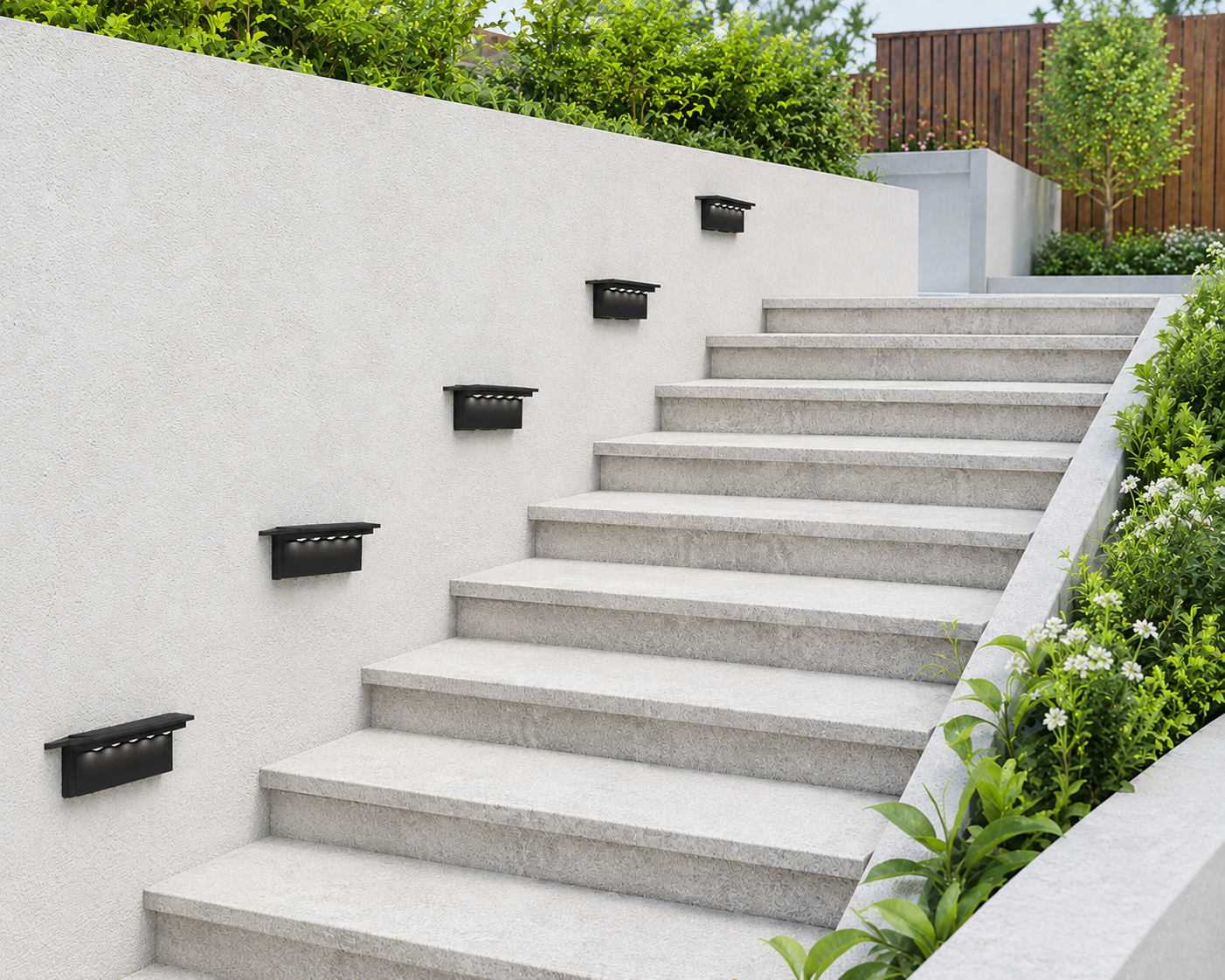 Solar-Treppenleuchte LED – IP65 Wasserdicht für Garten, Treppe & Terrasse