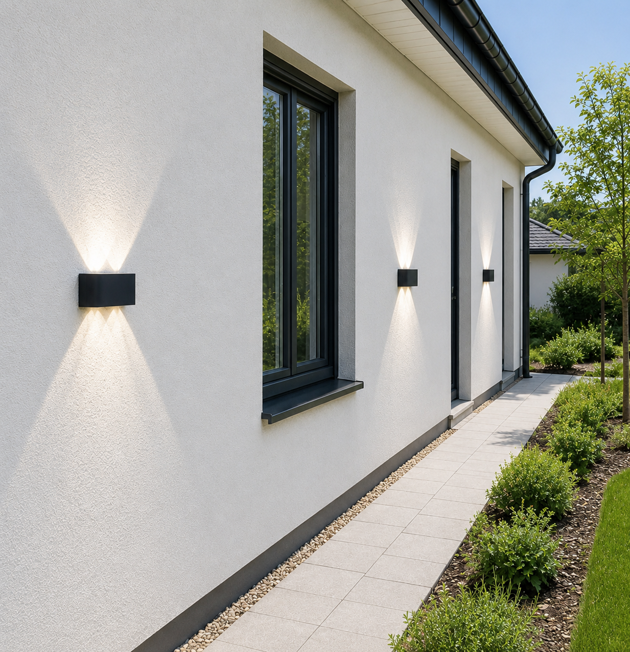 LED Außenwandleuchte – Moderne Up & Down Wandleuchte für den Außenbereich