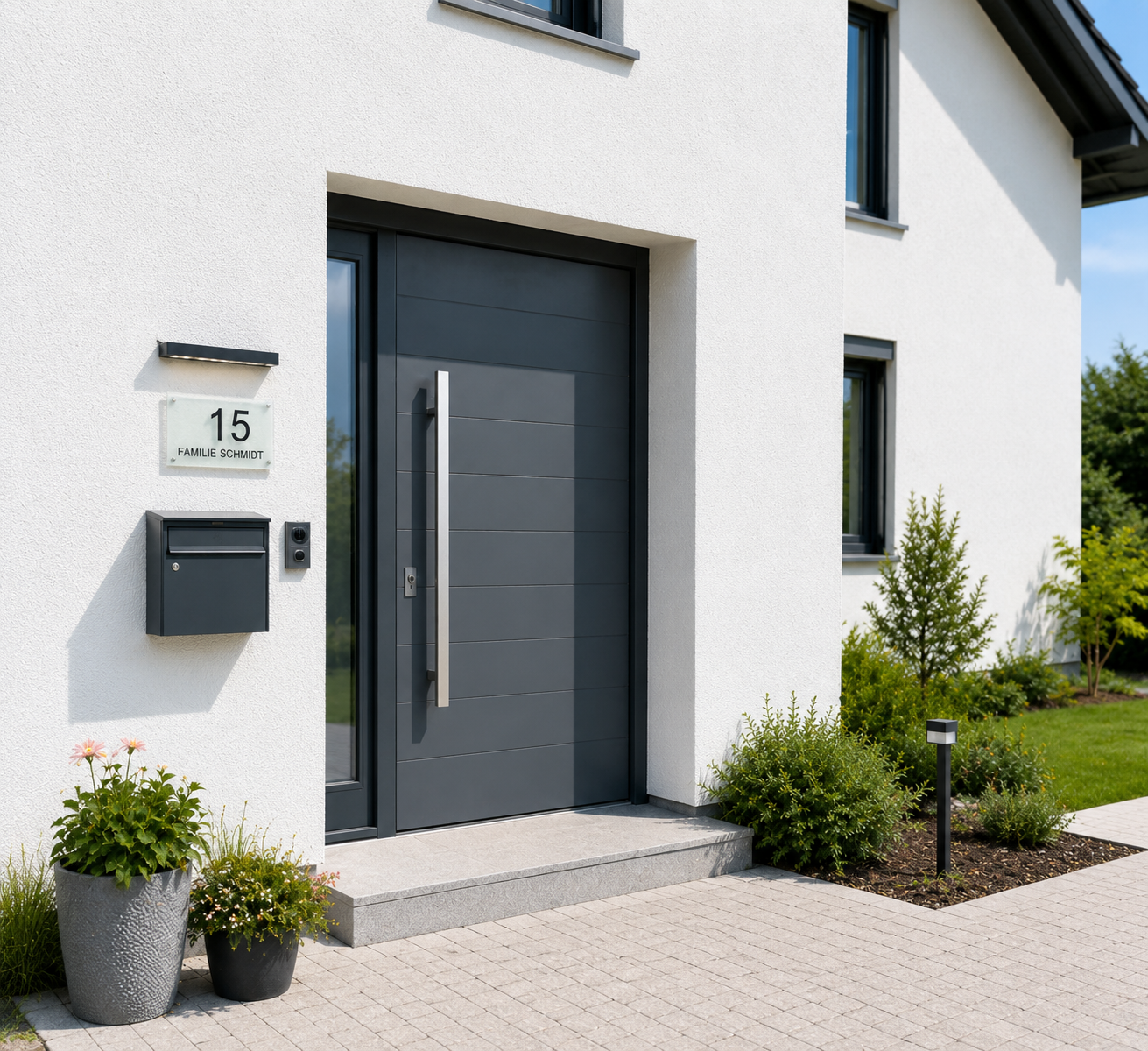 Solar-Hausnummernleuchte – Moderne LED-Beleuchtung für den Eingangsbereich