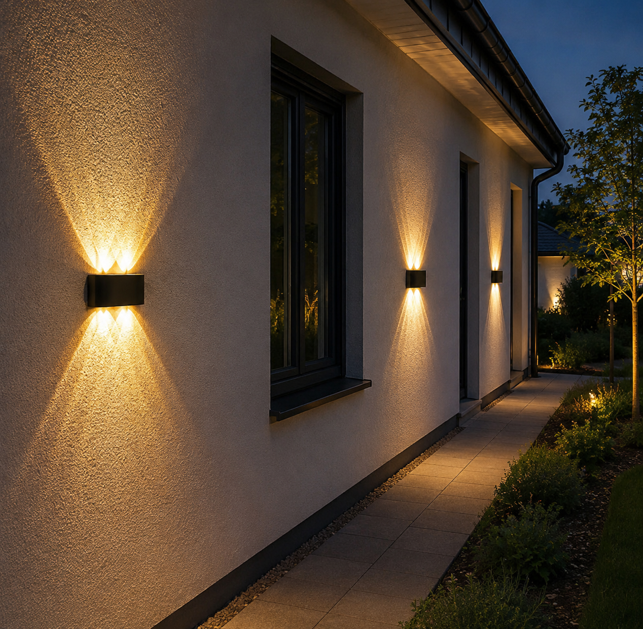 LED Außenwandleuchte – Moderne Up & Down Wandleuchte für den Außenbereich