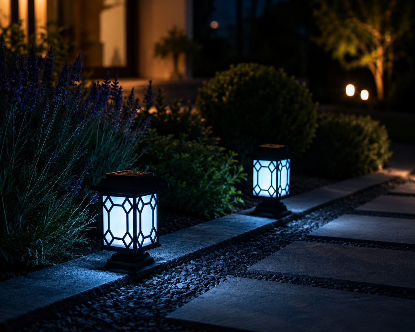 LED Solar-Gartenleuchte – Moderne Pfosten- & Wegeleuchte | IP65 wasserdicht | Warmweiß oder Kaltweiß