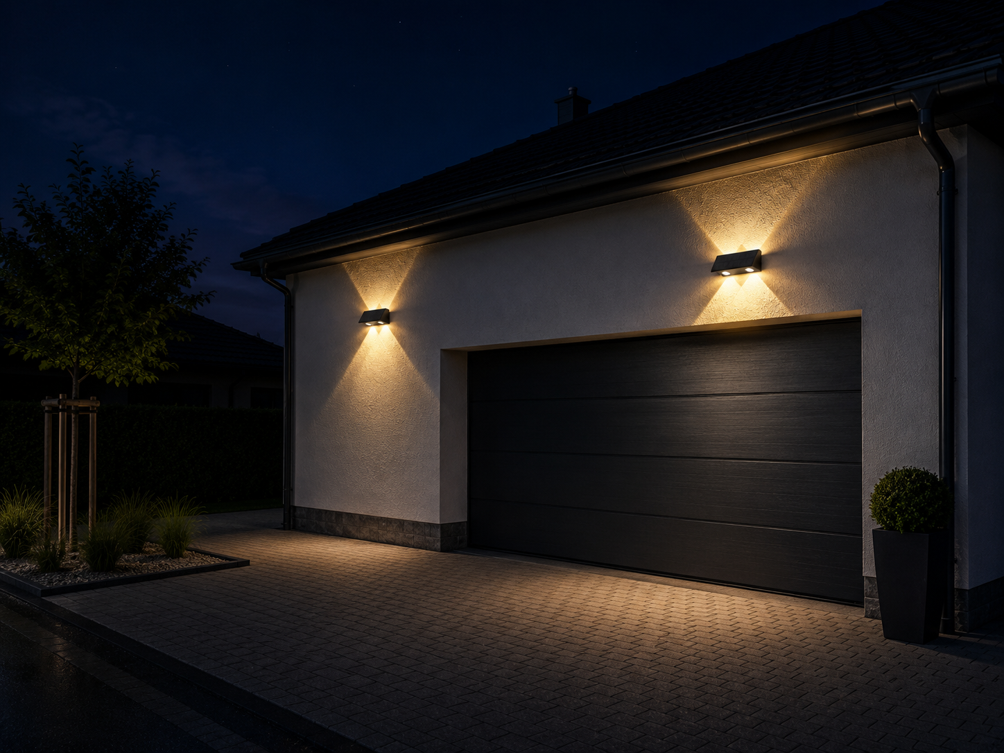 Solar LED-Wandleuchte IP65 – Außenleuchte mit Warmweißem Licht