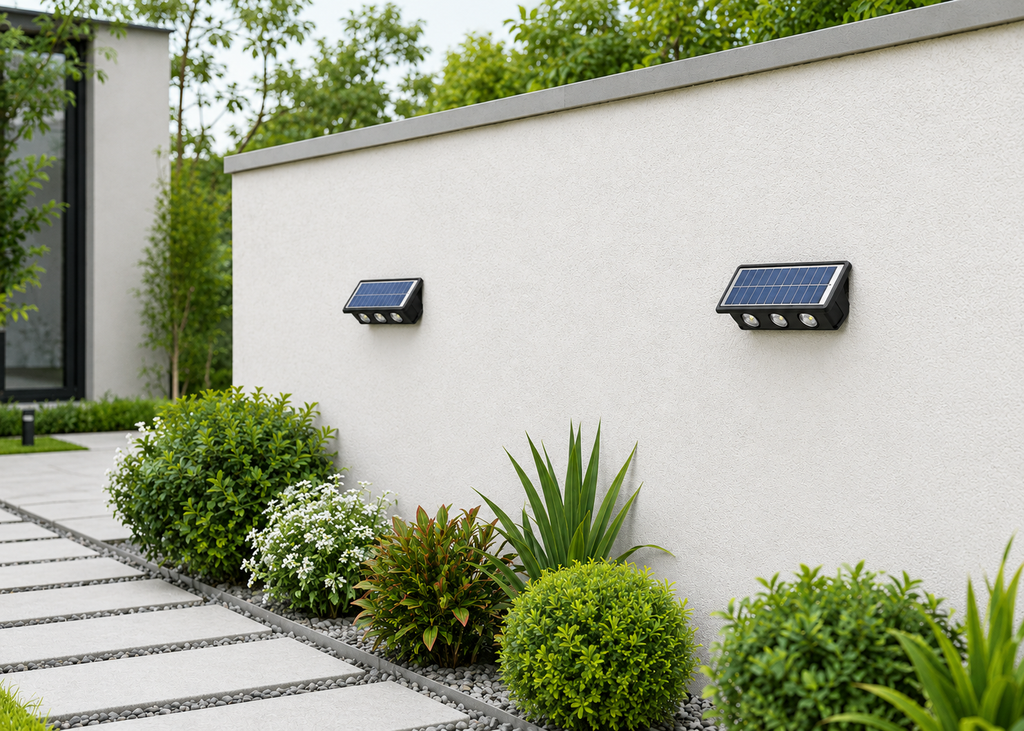Moderne Solar-Wandleuchte – IP65 wasserdicht für Garten & Terrasse