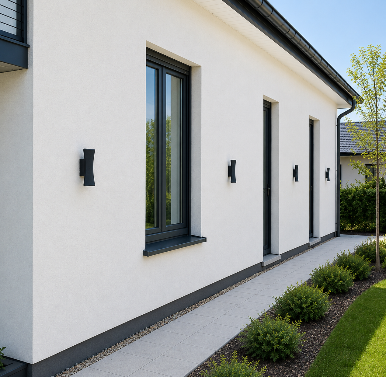 Moderne LED Außenwandleuchte – Elegante  Beleuchtung